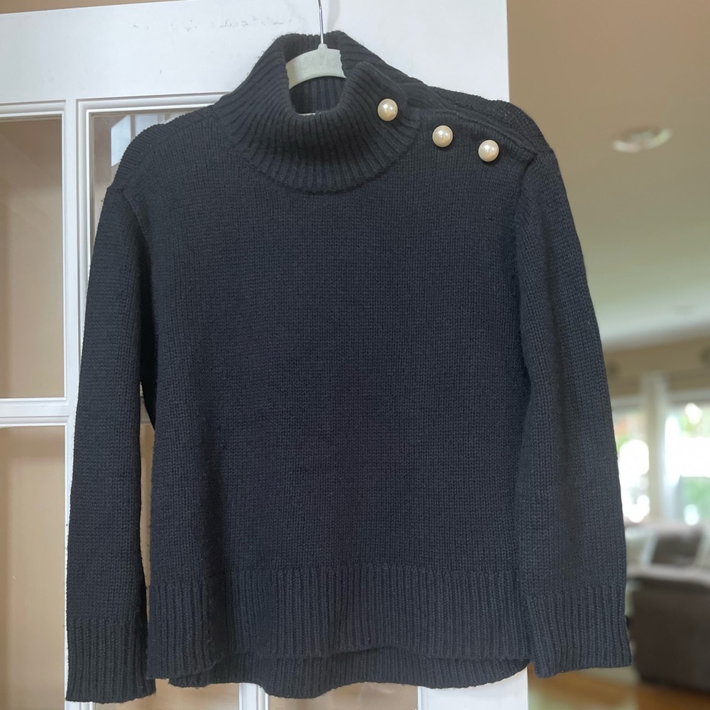 Kate Spade ♠️ Broome Street Black Mock Sweater-Small